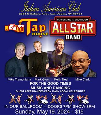 TAPHOUSE ALL STAR BAND -- Sunday, May 19 - $15 Image