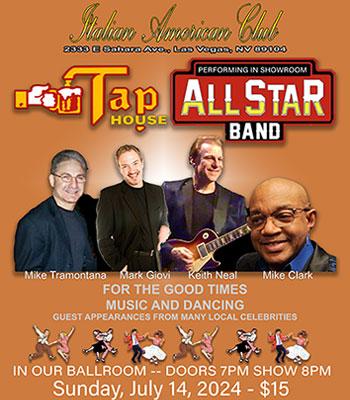TAPHOUSE ALL STAR BAND -- Sunday, July 14 - $15 Image