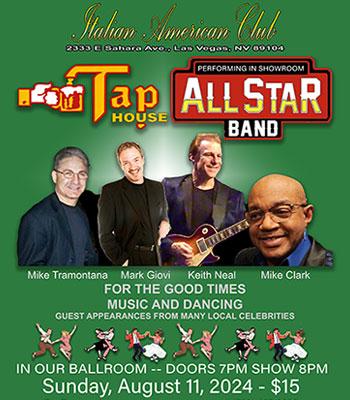 TAPHOUSE ALL STAR BAND -- Sunday, August 11 - $15 Image