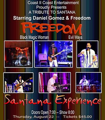SANTANA Experience Thursday, Aug. 22 Show 8pm $45 Image
