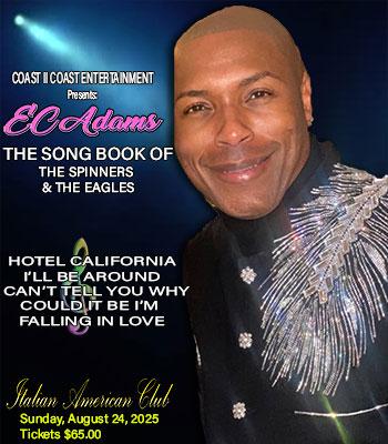 EC ADAMS - Sunday, Aug;ust 24, Show 8pm -$65 Image