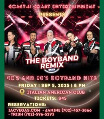 The BOYBAND REMIX Friday, September 5, 2025 -- $45 Image