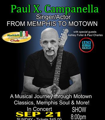 Paul Campanella -- Sunday Sep 21 -- $45 Image