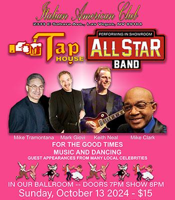 TAPHOUSE ALL STAR BAND -- Sunday, October 13 - $15 Image