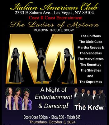 The Ladies of Motown - Thursday, October 3 - - $45 Image