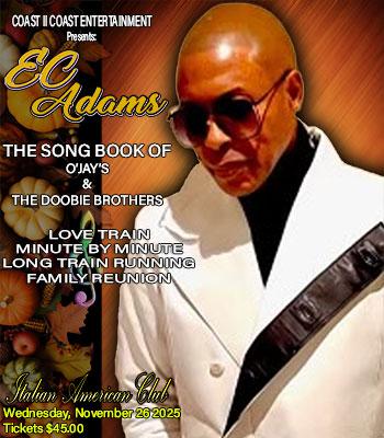 EC ADAMS - Wednesday Nov 26, Show 8pm -$45 Image