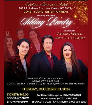 Sibling Revelry (Vintage Vegas) Tues- Dec 10 - $45 Image