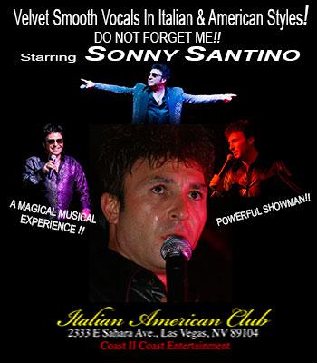 Sonny Santino - Wednesday, Dec. 3 -- $50 Image