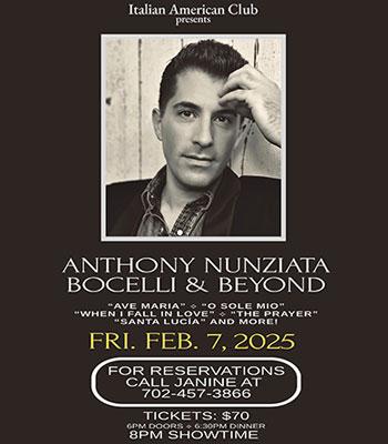 Anthony Nunziata -- Friday, February 7, 2025 $70 Image