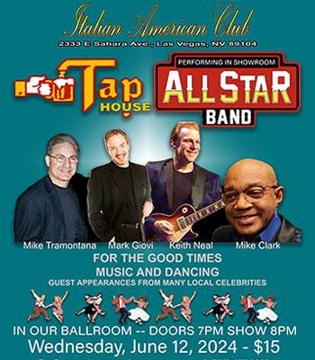 TAPHOUSE ALL STAR BAND -- Wednesday, June 12 -$15 Image