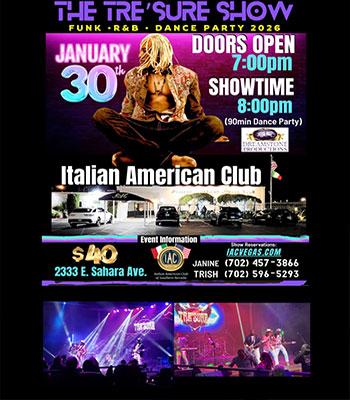 The Tre'sure Show -- Friday, January 30 -- $40 Image