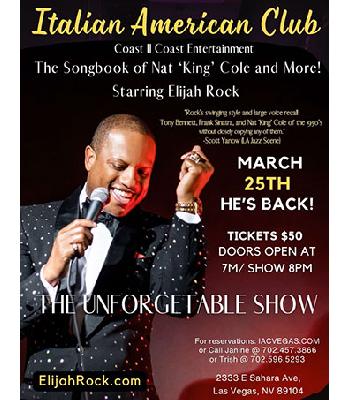 Elijah Rock - Wednesday, March 25, 2026 $50 Image